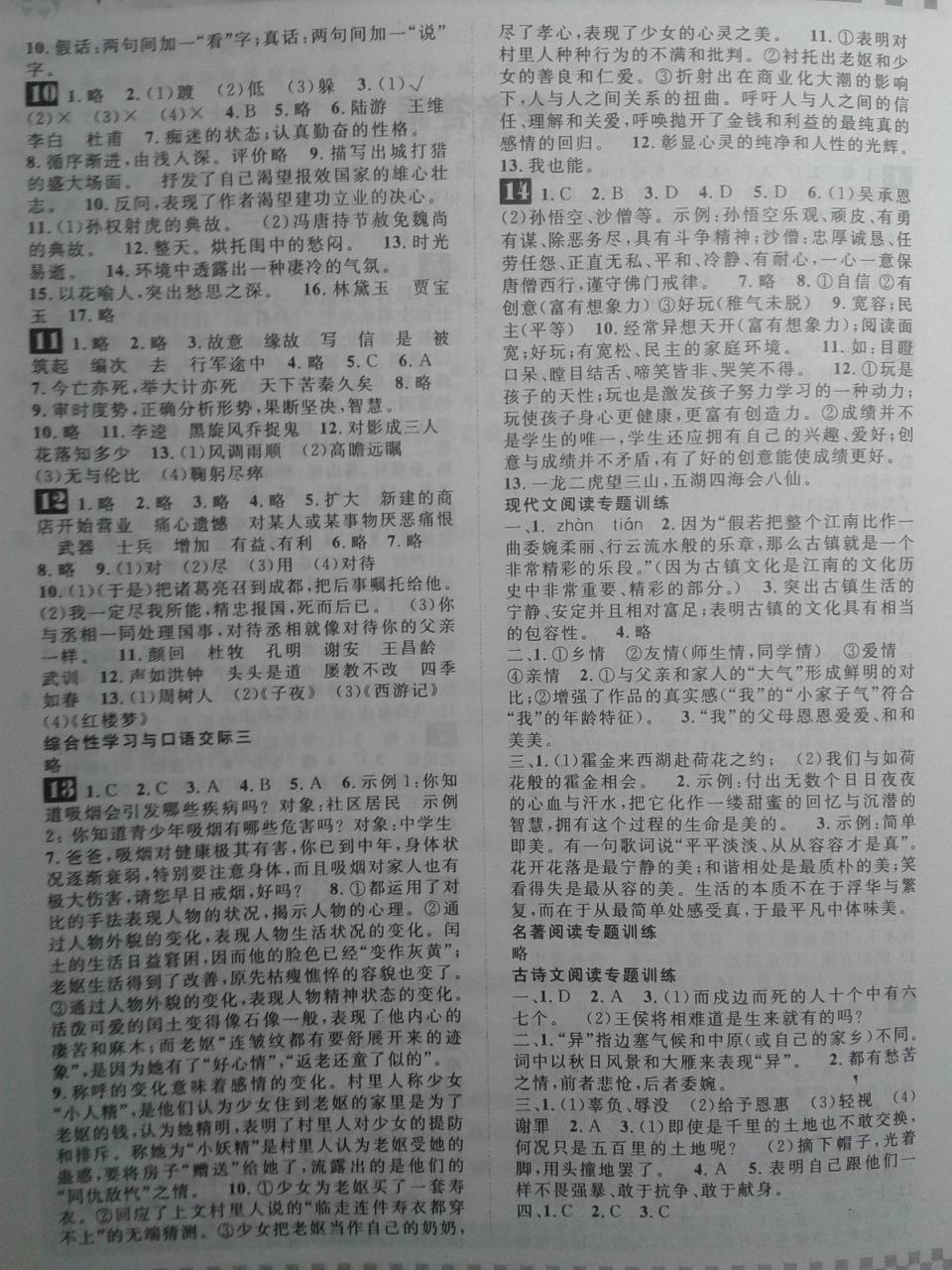 2015年長(zhǎng)江寒假作業(yè)九年級(jí)語(yǔ)文 第6頁(yè)