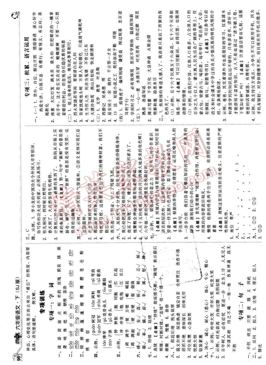 2016年綜合應(yīng)用創(chuàng)新題典中點(diǎn)六年級(jí)語(yǔ)文下冊(cè)蘇教版 第14頁(yè)