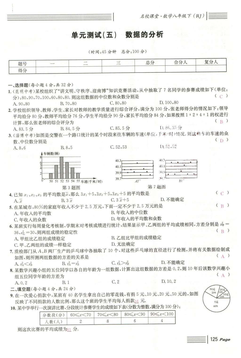 2016年名校課堂滾動(dòng)學(xué)習(xí)法八年級(jí)數(shù)學(xué)下冊(cè)人教版云南專(zhuān)版 期末復(fù)習(xí)第57頁(yè)