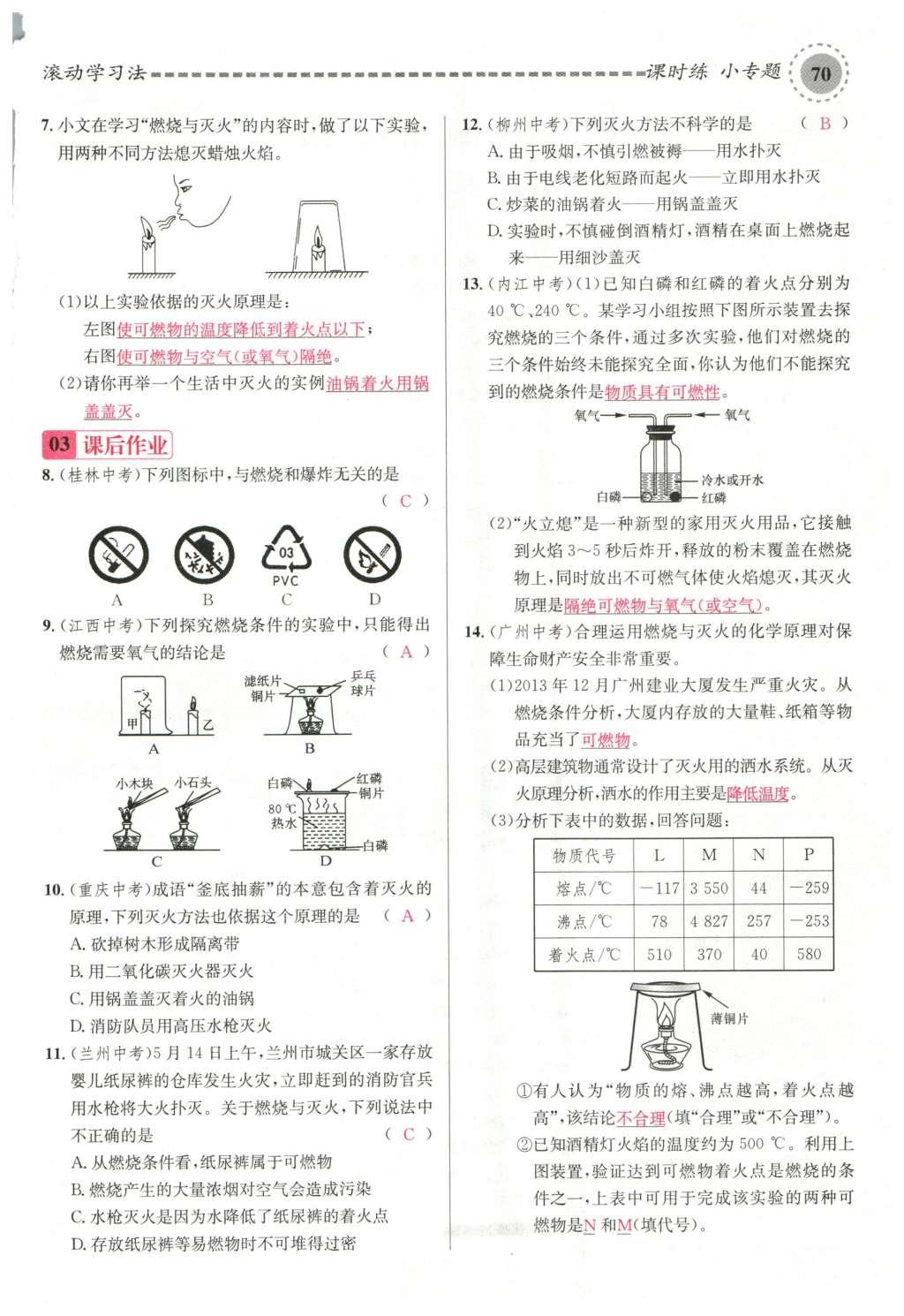 2015年名校課堂滾動(dòng)學(xué)習(xí)法九年級(jí)化學(xué)全一冊(cè)人教版云南專版 第七單元 燃料及其利用第60頁(yè)