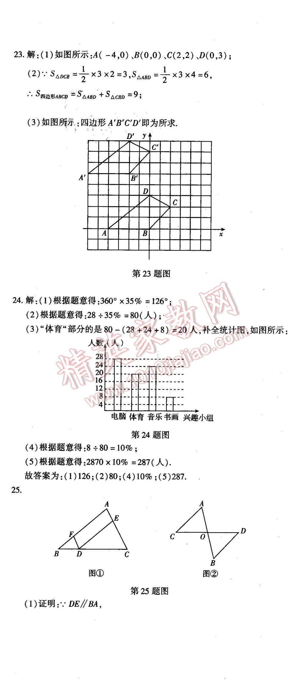 2016年全能闖關(guān)沖刺卷七年級數(shù)學(xué)下冊人教版 第23頁