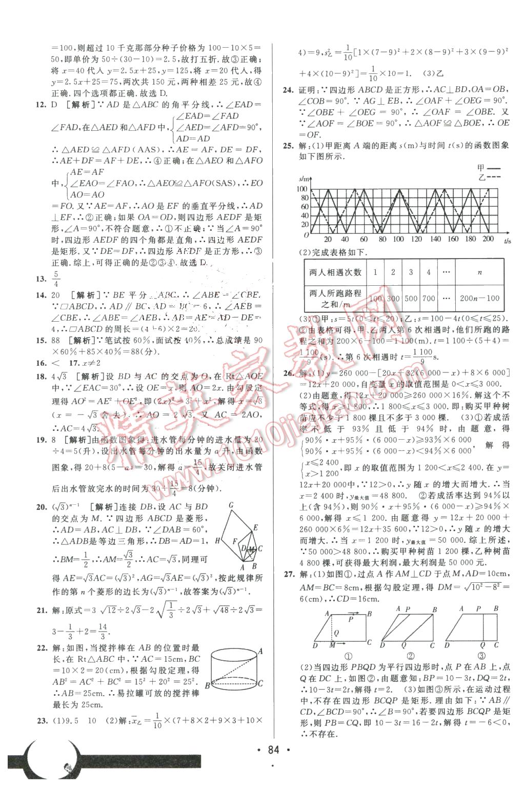 2016年期末考向標(biāo)海淀新編跟蹤突破測(cè)試卷八年級(jí)數(shù)學(xué)下冊(cè)人教版 第16頁(yè)