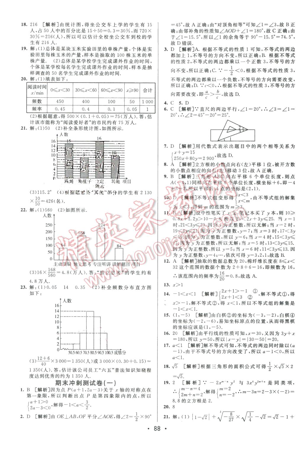 2016年期末考向標(biāo)海淀新編跟蹤突破測(cè)試卷七年級(jí)數(shù)學(xué)下冊(cè)人教版 第12頁(yè)