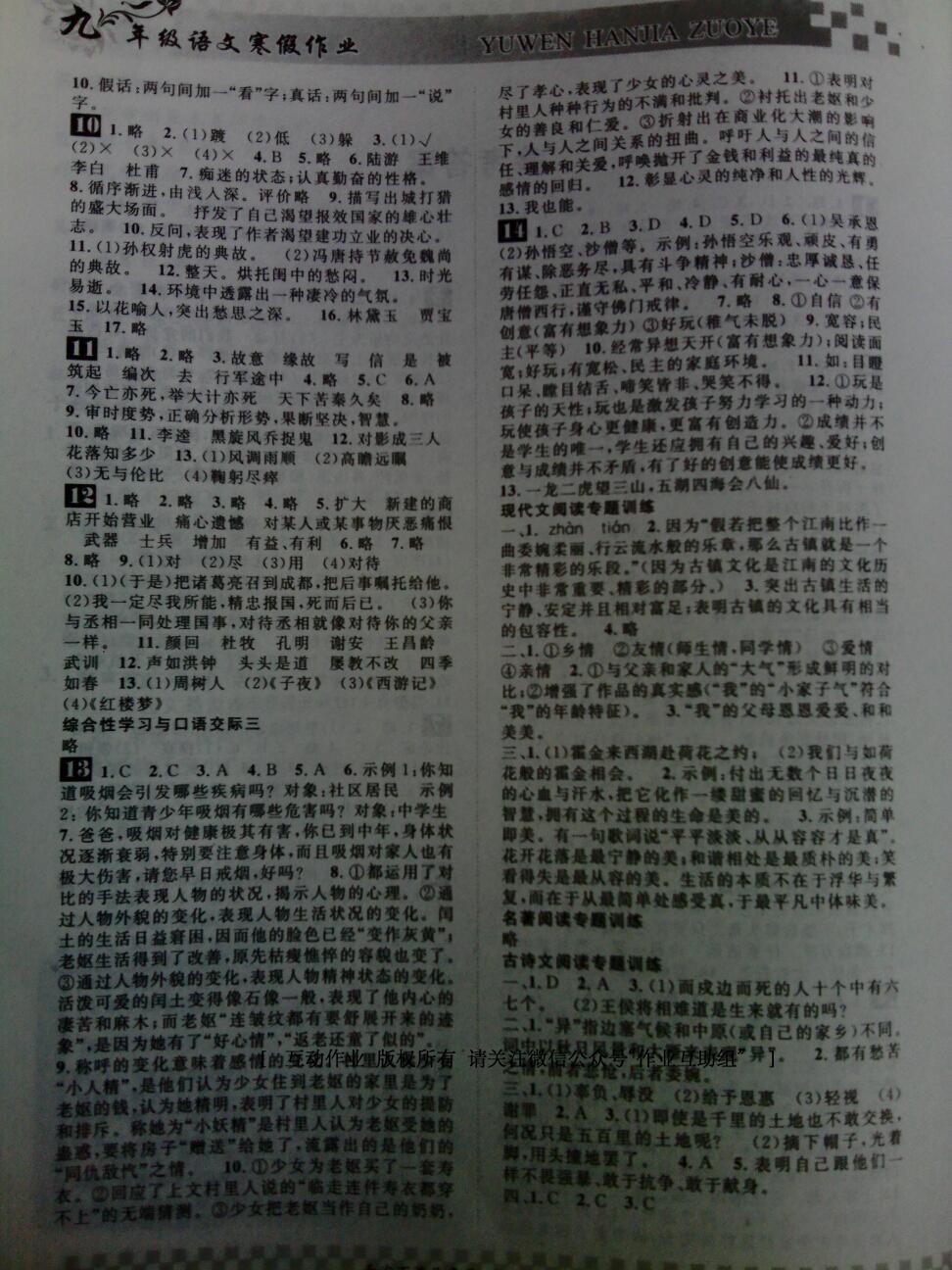 2015年長(zhǎng)江寒假作業(yè)九年級(jí)語(yǔ)文 第8頁(yè)