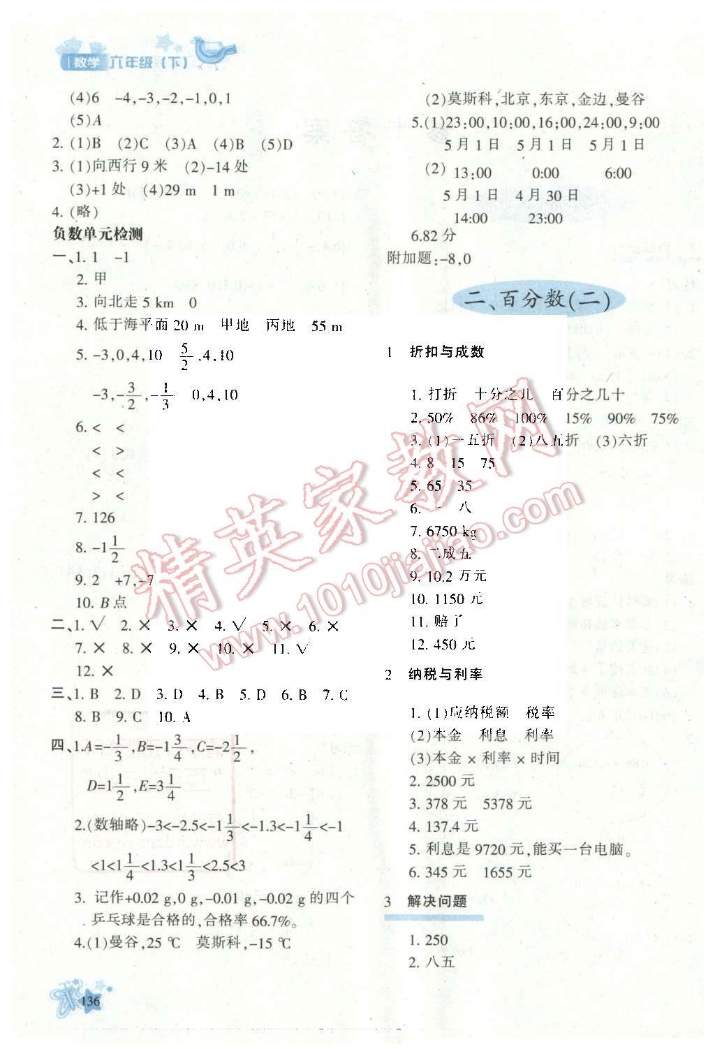 2016年新教材同步導(dǎo)學(xué)優(yōu)化設(shè)計課課練六年級數(shù)學(xué)下冊 第2頁