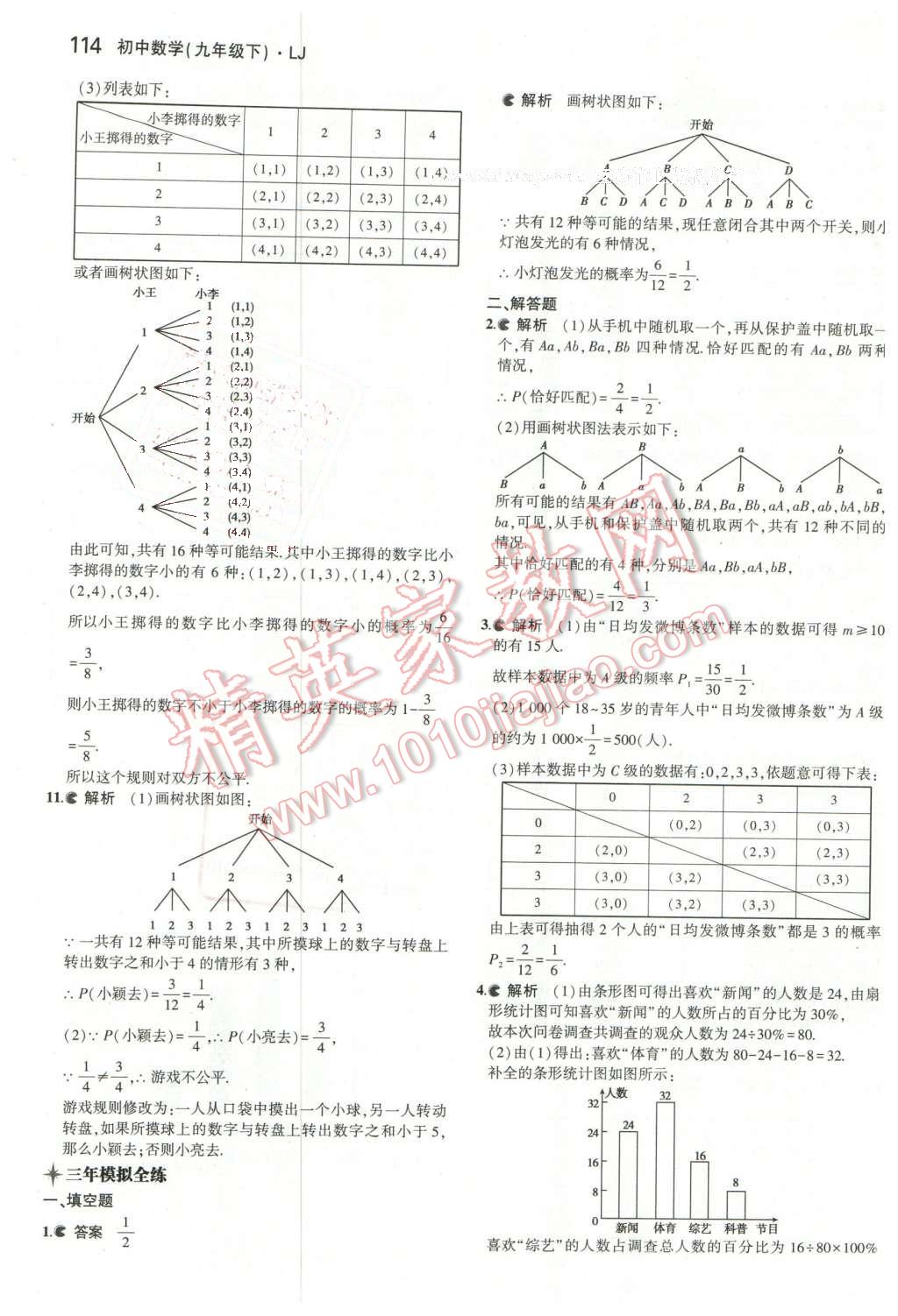 2016年5年中考3年模擬初中數(shù)學(xué)九年級(jí)下冊(cè)魯教版 第28頁(yè)