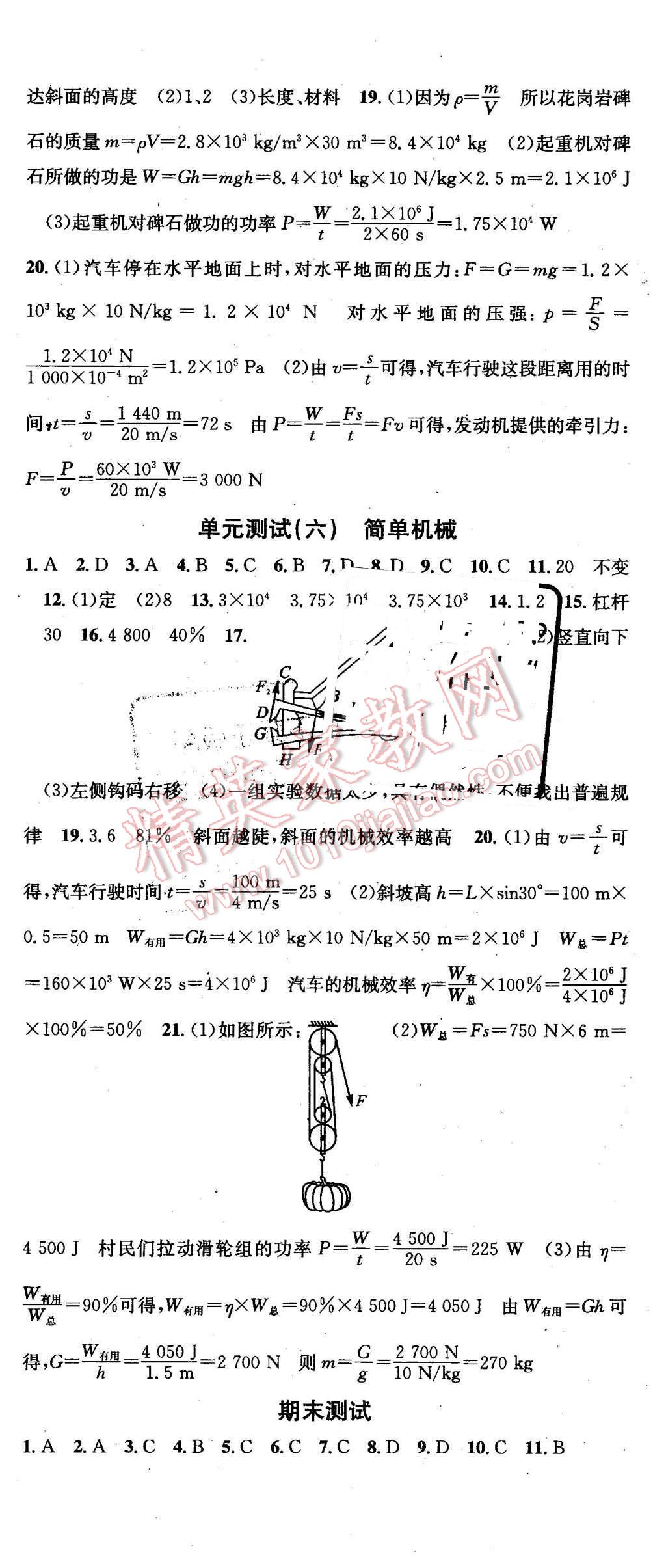 2016年名校課堂滾動學習法八年級物理下冊人教版 第23頁