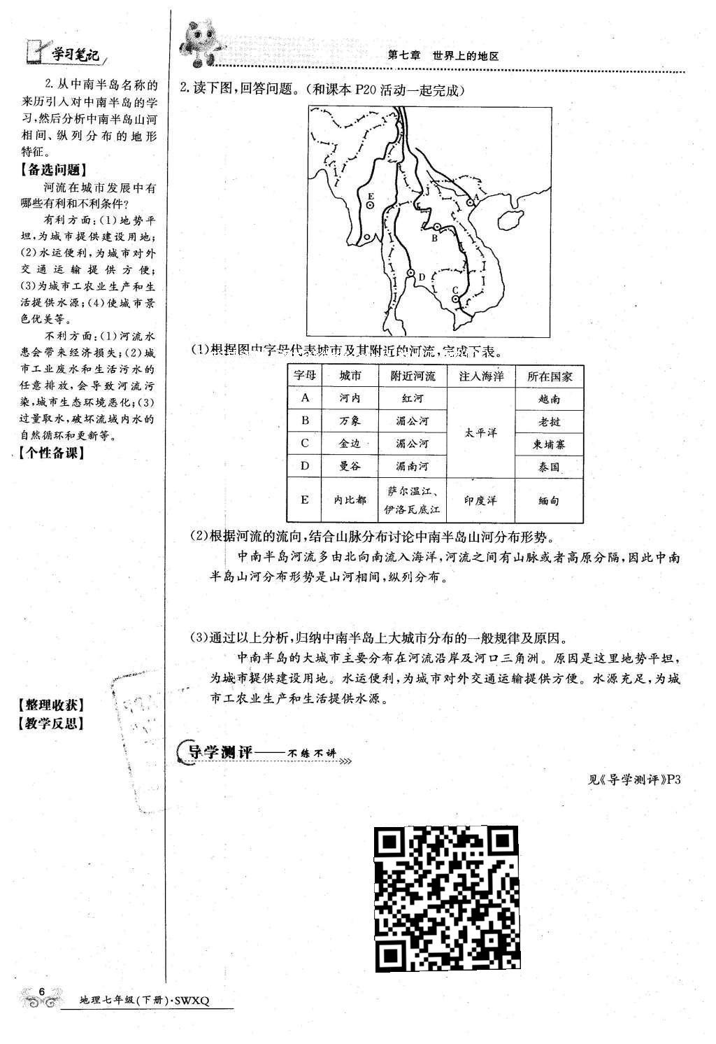 2016年金太陽導(dǎo)學(xué)案七年級(jí)地理下冊(cè)商務(wù)星球版 第58頁