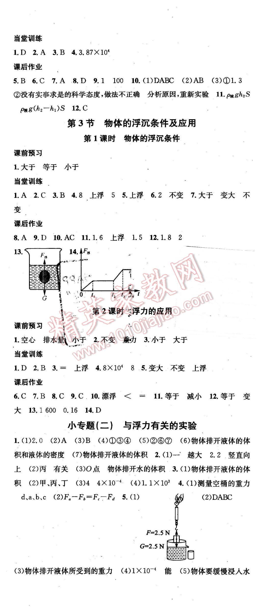 2016年名校課堂滾動學習法八年級物理下冊人教版 第8頁