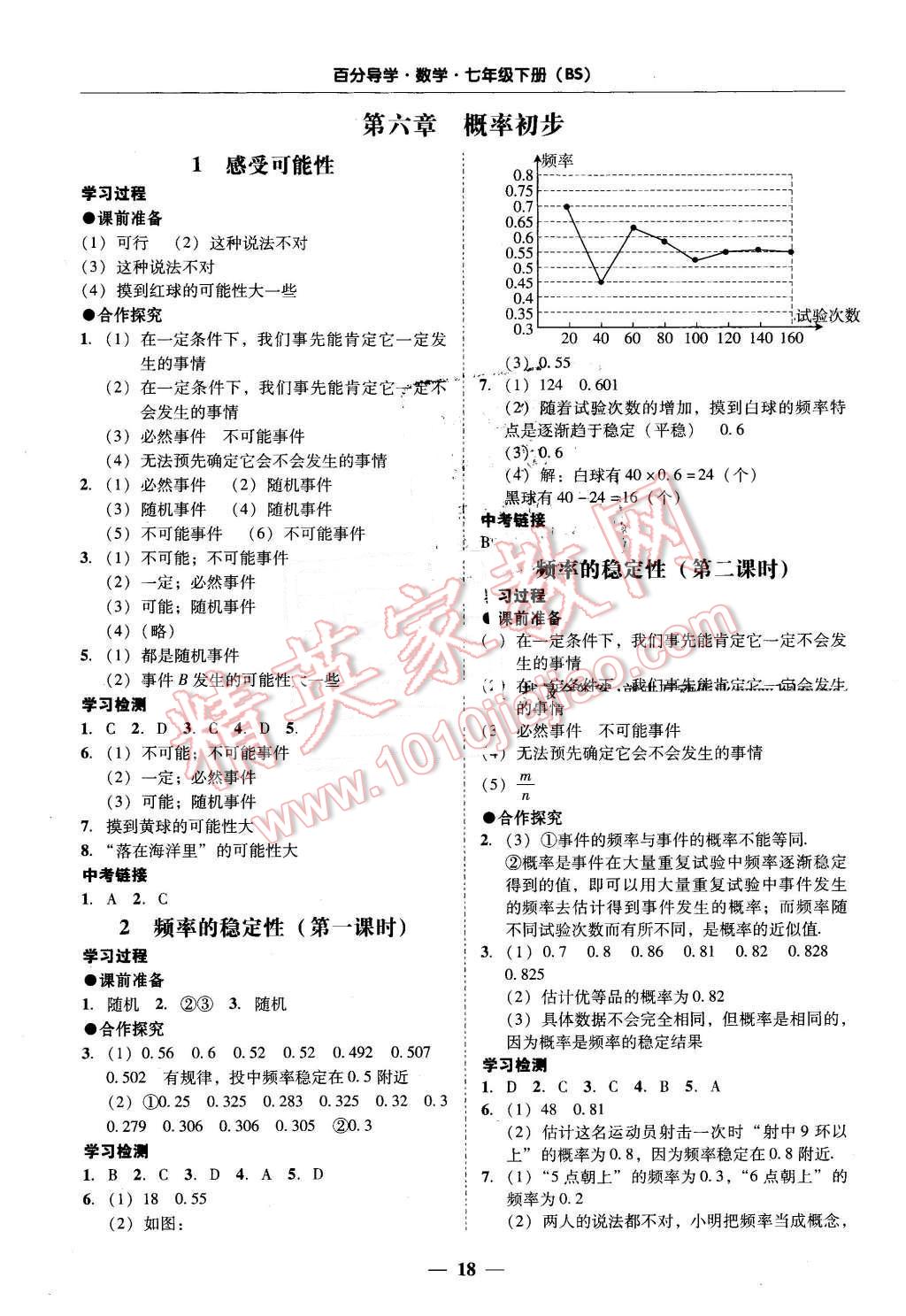 2016年易百分百分導(dǎo)學(xué)七年級(jí)數(shù)學(xué)下冊(cè)北師大版 第18頁(yè)