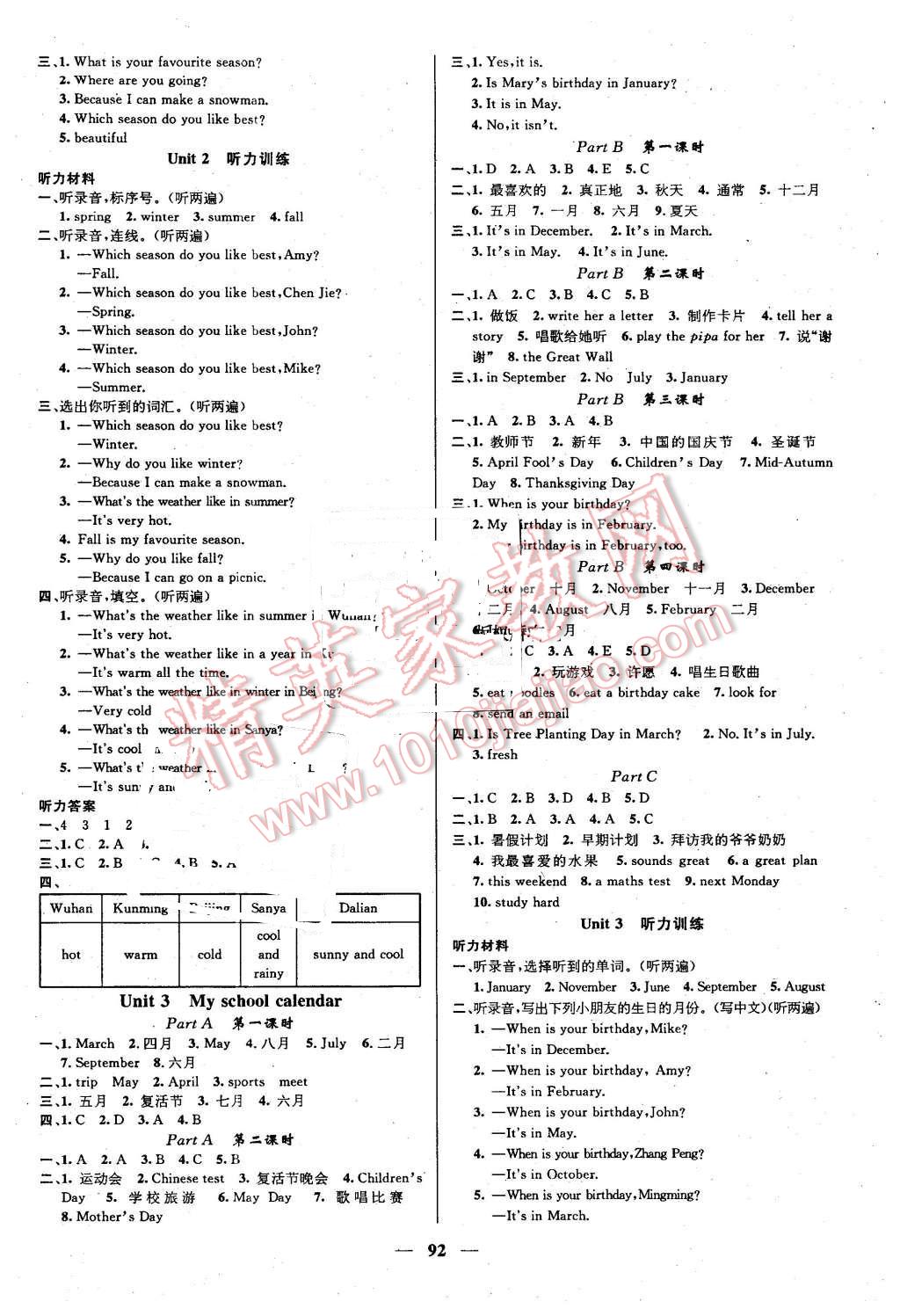 2016年名師測(cè)控五年級(jí)英語下冊(cè)人教版 第2頁