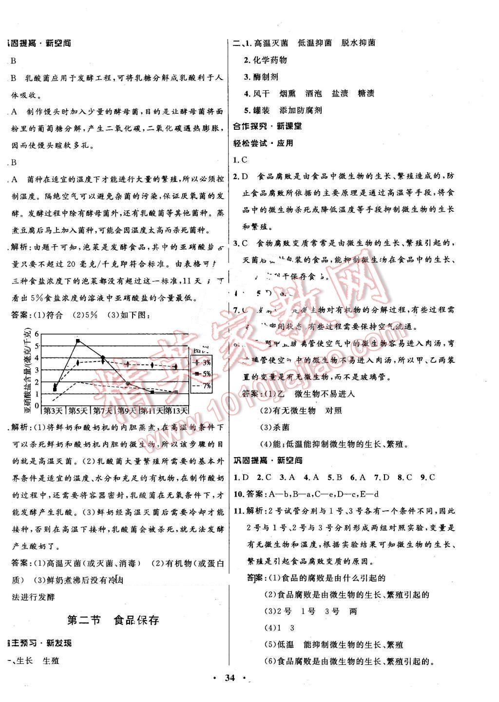 2015年南方新课堂金牌学案八年级生物学下册苏教版 第10页