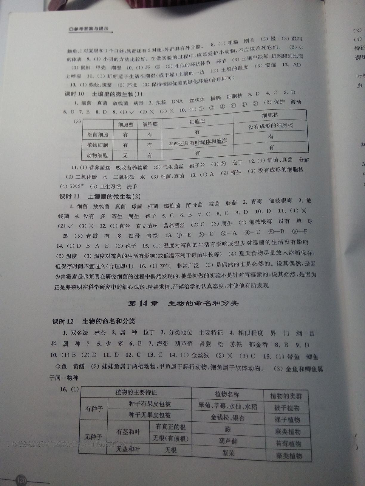 2015年初中生物學(xué)課課練七年級下冊蘇科版 第14頁