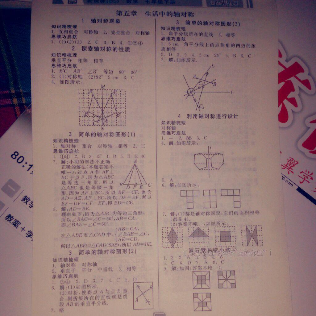 2015年全品基礎(chǔ)小練習(xí)七年級(jí)數(shù)學(xué)下冊北師大版 第13頁