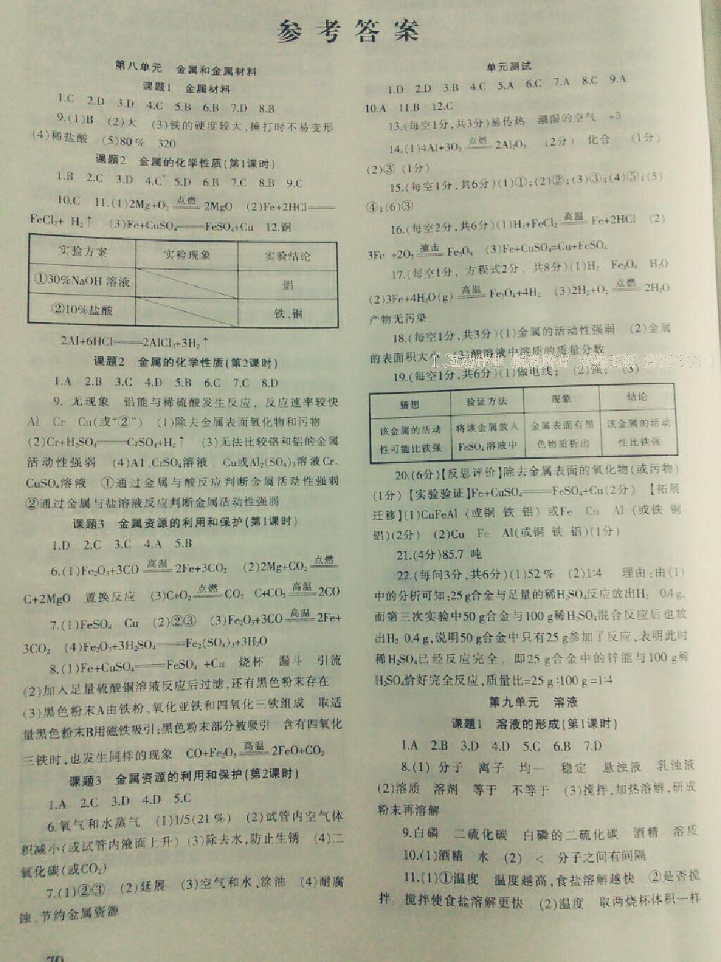 2014年化學配套綜合練習九年級化學下冊人教版 第6頁