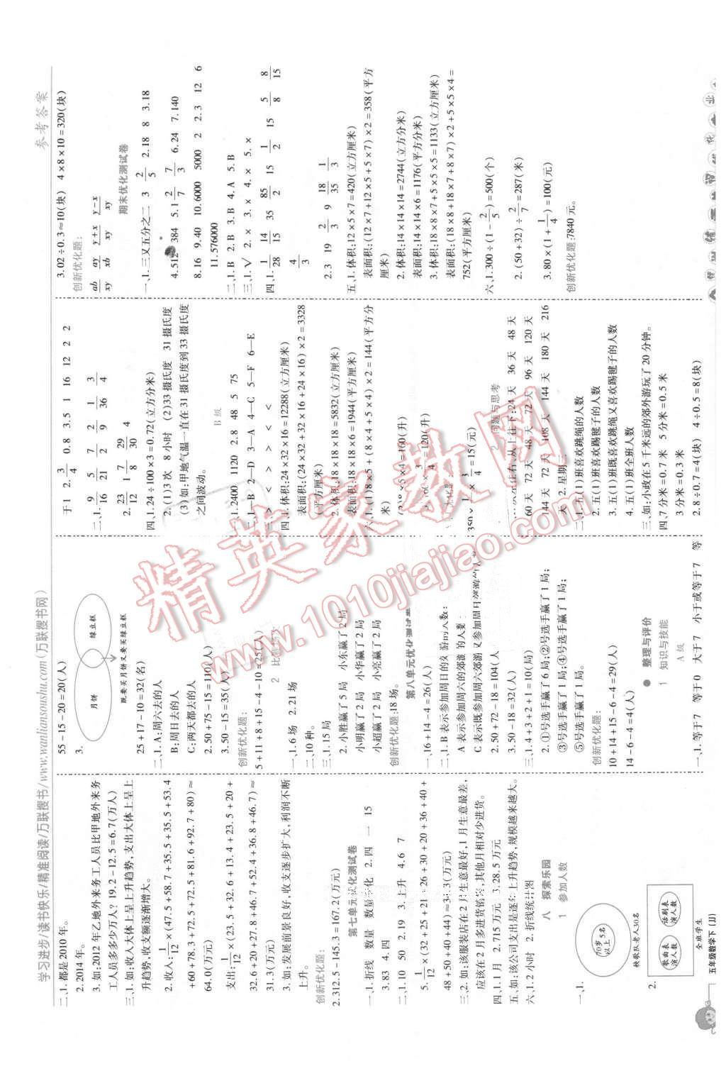 2016年全優(yōu)訓(xùn)練零失誤優(yōu)化作業(yè)本五年級數(shù)學(xué)下冊冀教版 第6頁