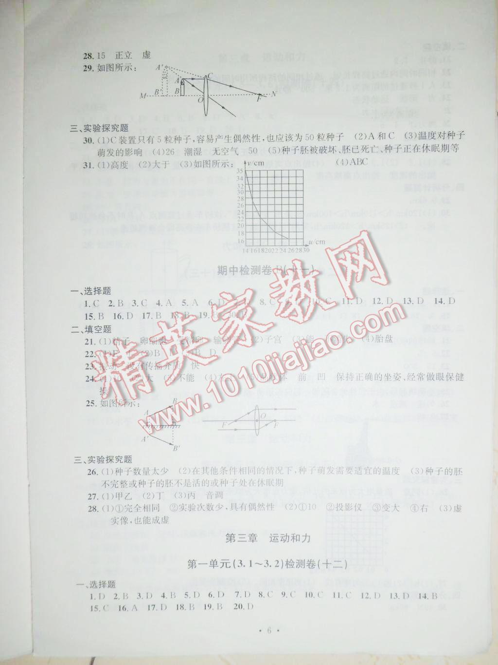 2016年習(xí)題E百檢測卷七年級(jí)科學(xué)下冊浙教版 第6頁