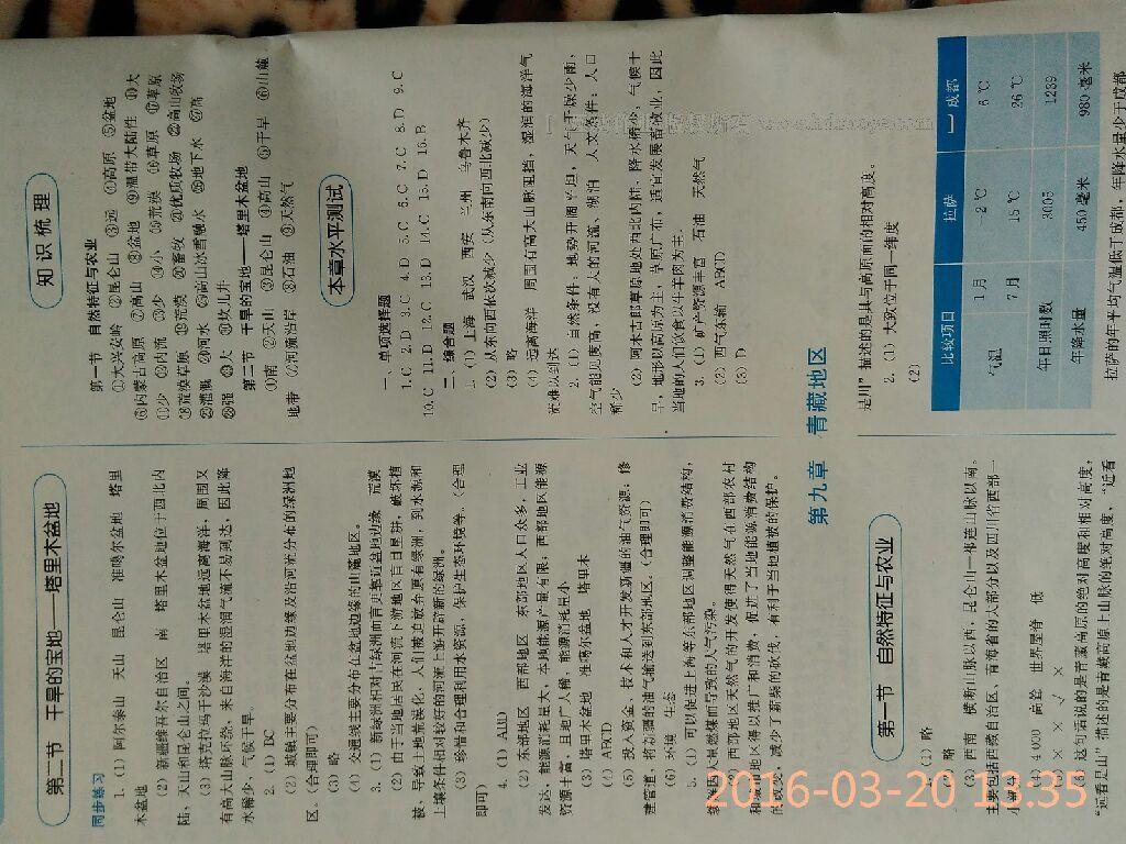 2016年人教金學(xué)典同步解析與測評八年級地理下冊人教版山西專用 第38頁