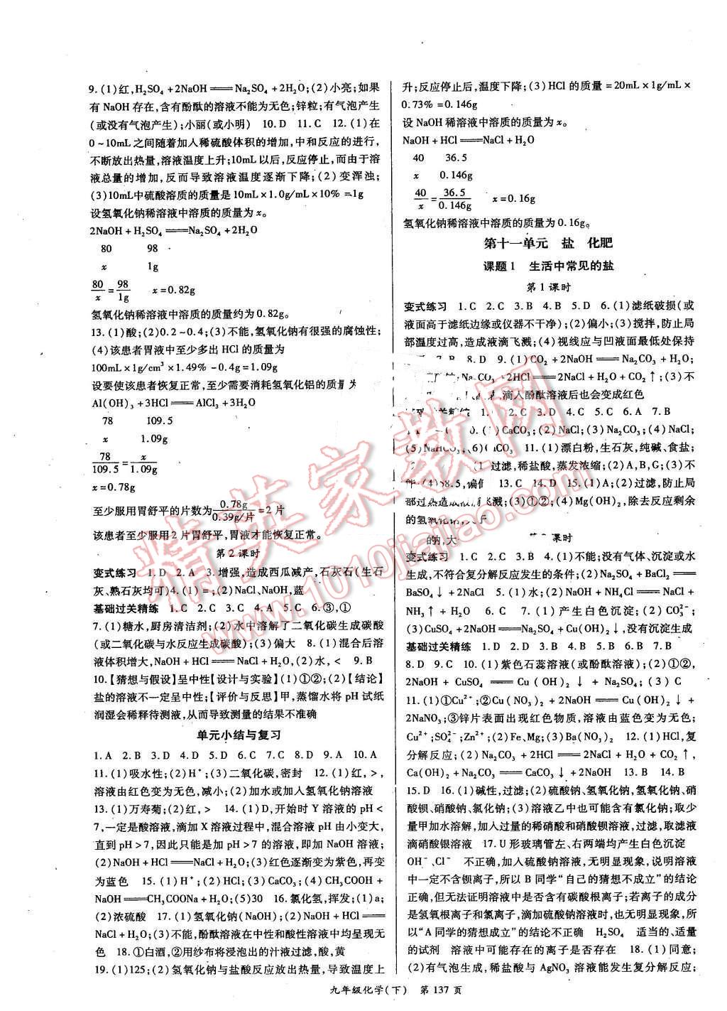 2016年啟航新課堂名校名師同步學(xué)案九年級化學(xué)下冊人教版 第5頁