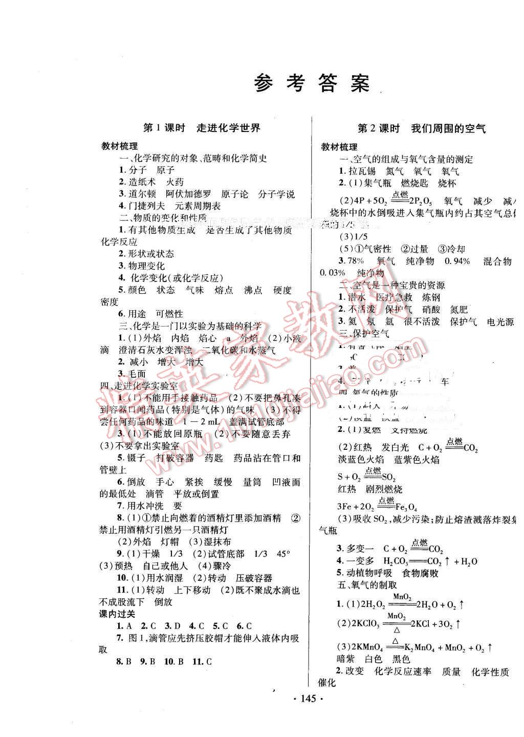 2016年中考先鋒中考總復(fù)習(xí)化學(xué) 第1頁