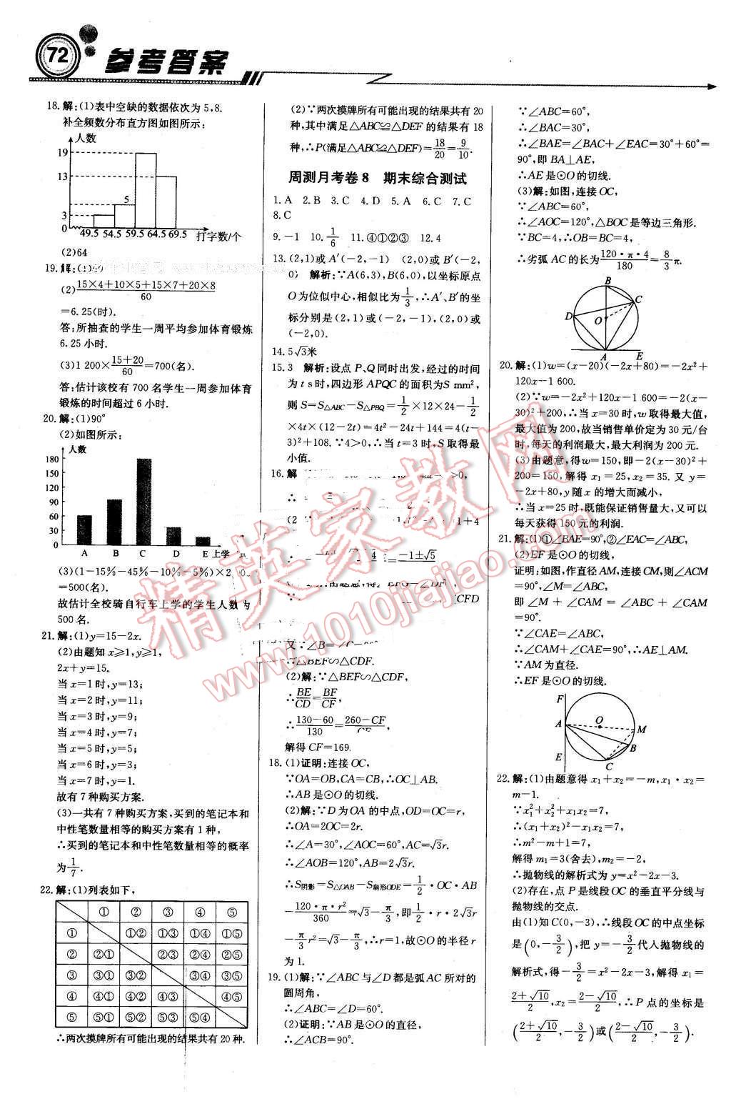 2016年輕巧奪冠周測月考直通中考九年級數(shù)學(xué)下冊湘教版 第14頁