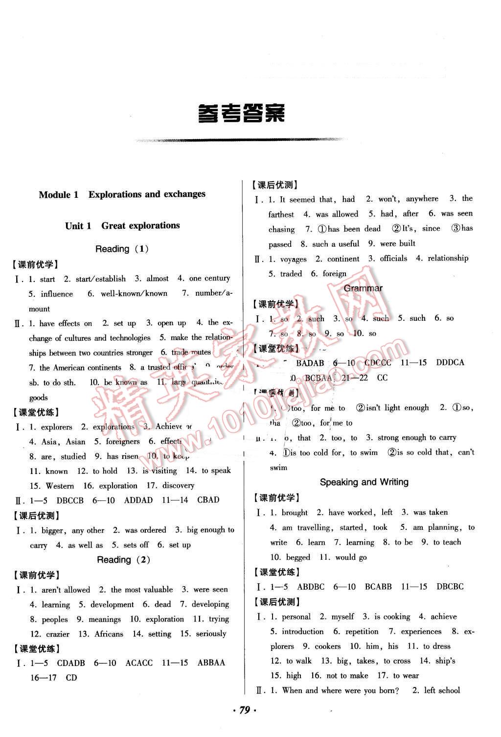 2016年全優(yōu)點(diǎn)練課計(jì)劃九年級英語下冊牛津版 第1頁