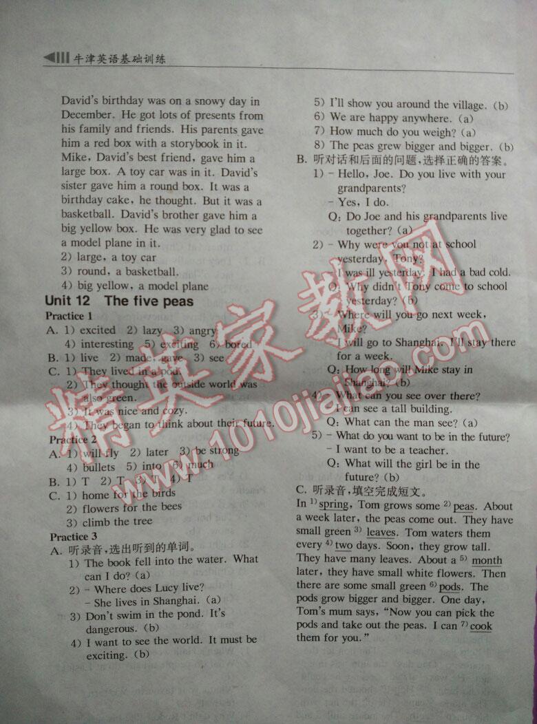 2016年牛津英語基礎(chǔ)訓(xùn)練六年級下冊 第8頁