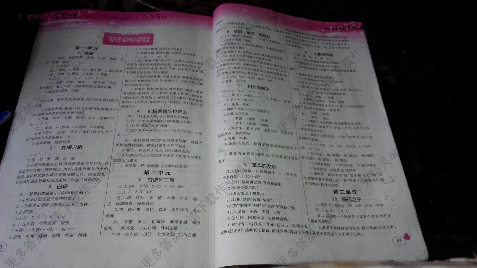 2015年五洲导学全优学案同步达标训练五年级