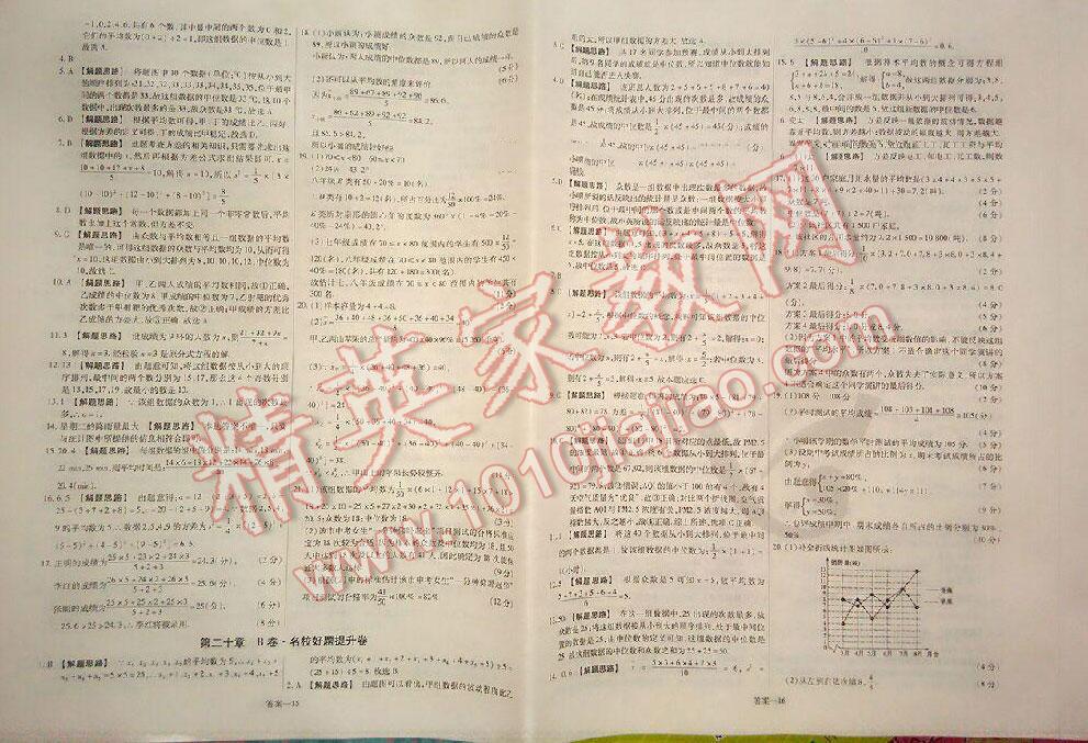 2016年金考卷活頁(yè)題選八年級(jí)數(shù)學(xué)下冊(cè)人教版 第32頁(yè)