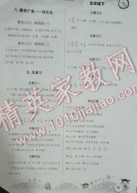 2015年小學(xué)數(shù)學(xué)解決問題專項訓(xùn)練五年級下冊人教版 第11頁