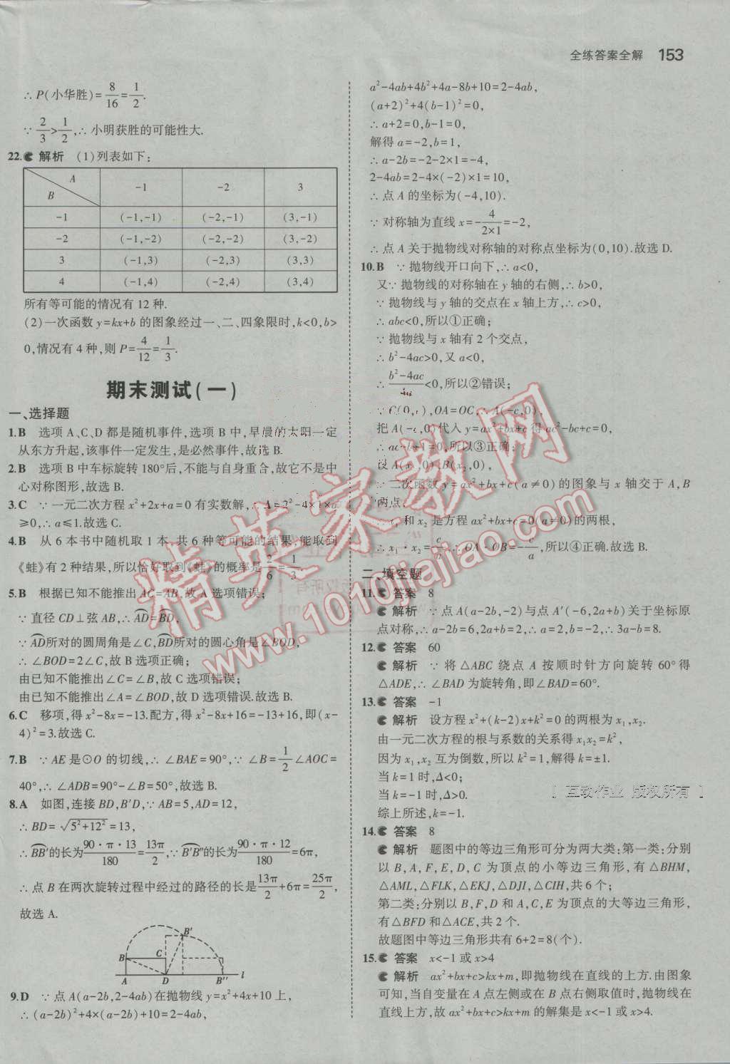 2016年5年中考3年模擬初中數(shù)學(xué)九年級上冊人教版 ?53?