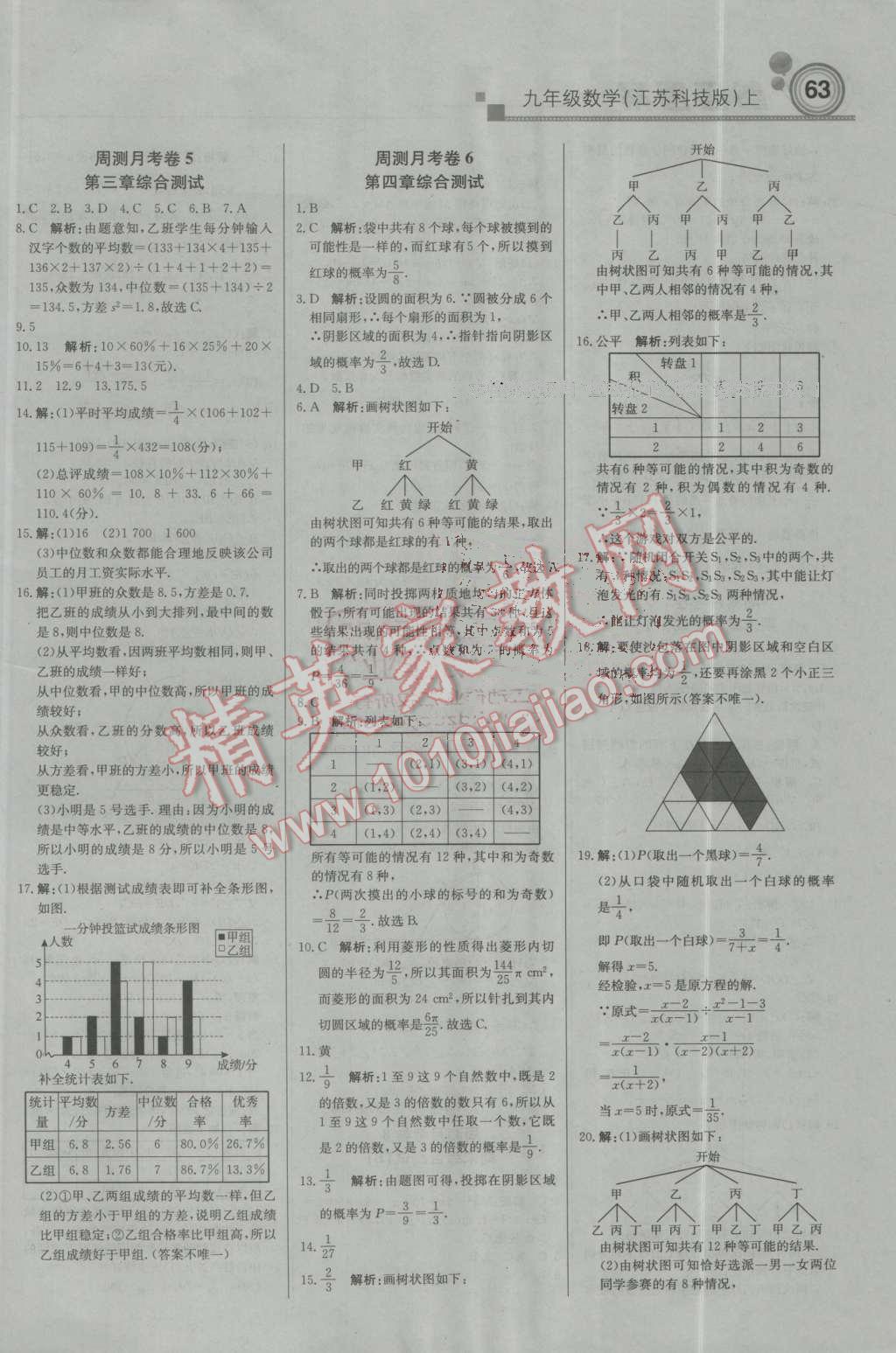 2016年輕巧奪冠周測月考直通中考九年級數學上冊蘇科版 第15頁