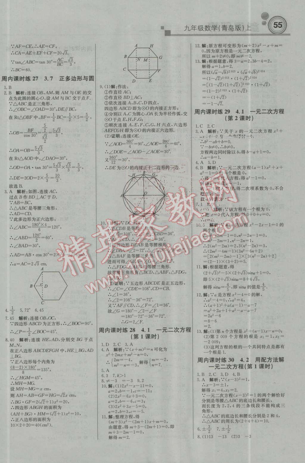 2016年輕巧奪冠周測月考直通中考九年級數(shù)學(xué)上冊青島版 第7頁