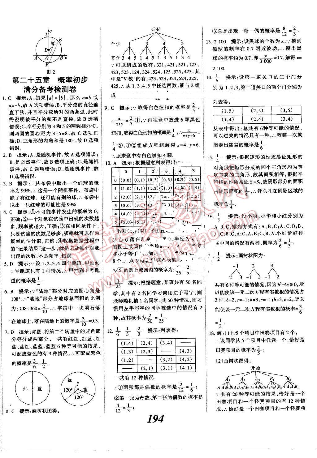 2016年全優(yōu)課堂考點(diǎn)集訓(xùn)與滿分備考九年級(jí)數(shù)學(xué)全一冊(cè)上人教版 第50頁