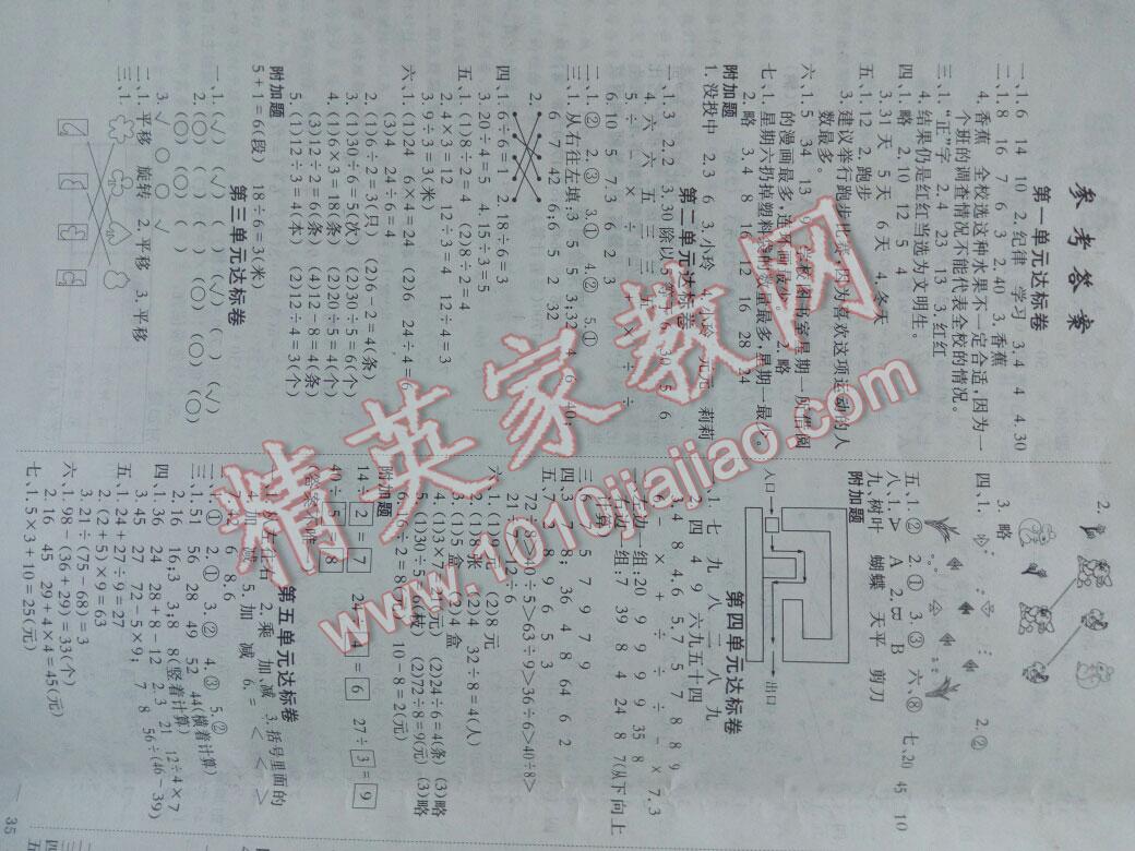 2014年黃岡小狀元達(dá)標(biāo)卷二年級(jí)數(shù)學(xué)下冊(cè)人教版 第1頁(yè)