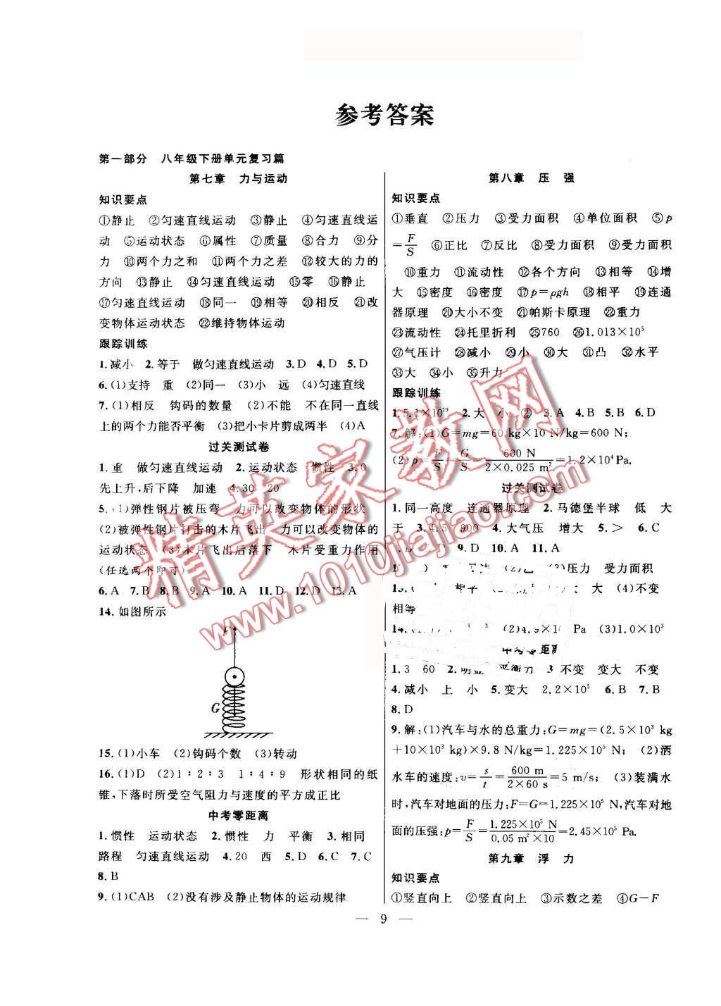 2016年暑假總動員八年級物理滬科版合肥工業(yè)大學出版社 第1頁