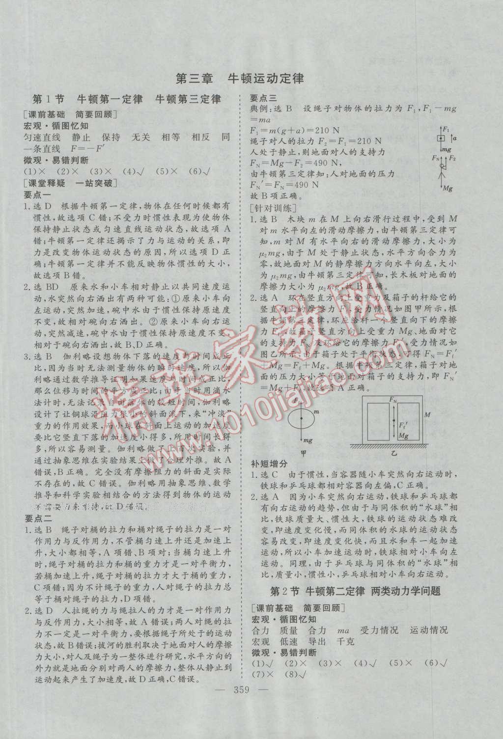 2017年三維設(shè)計(jì)新課標(biāo)高考總復(fù)習(xí)物理 參考答案第15頁