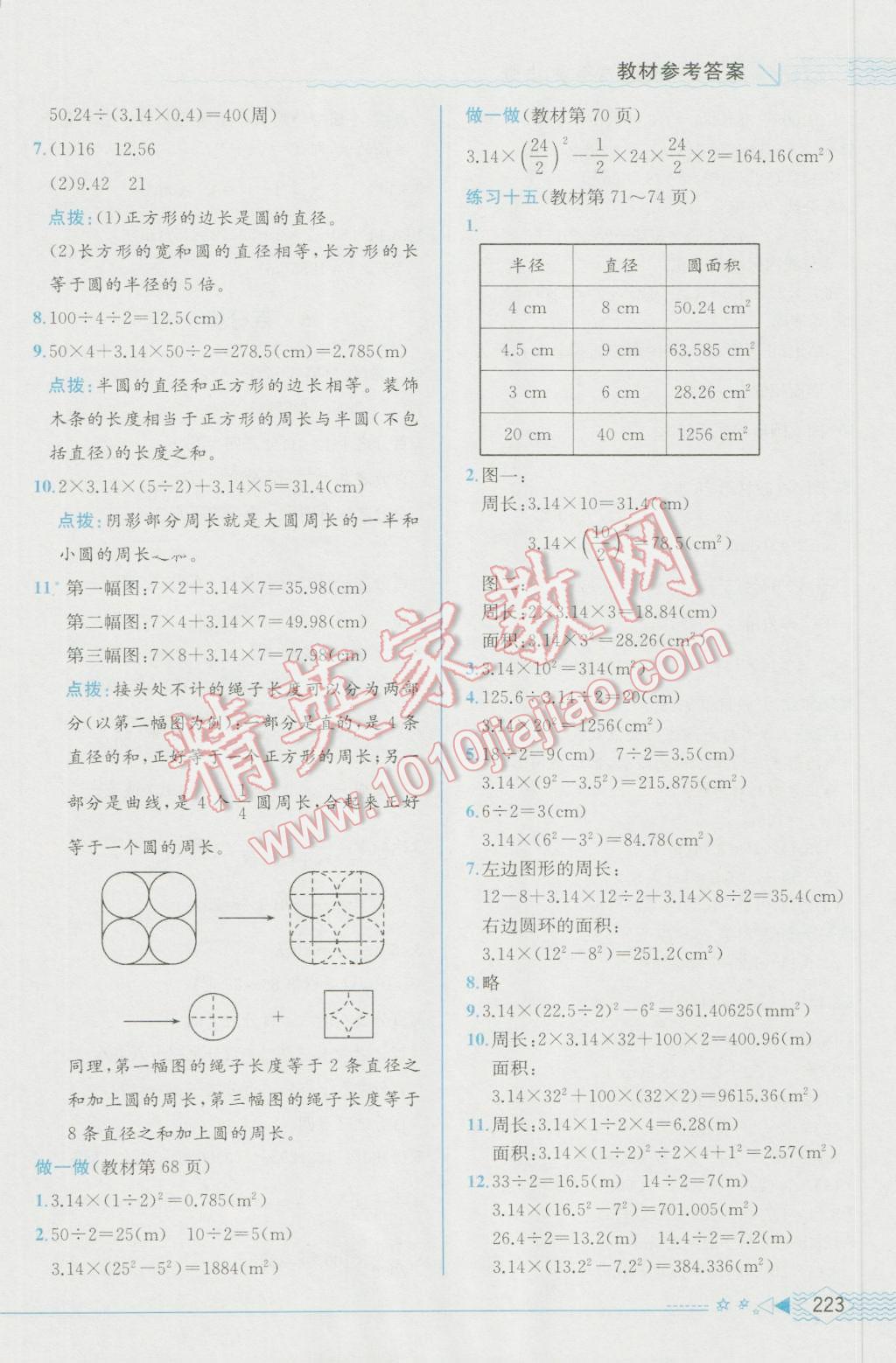 2016年教材解讀六年級數(shù)學(xué)上冊人教版 參考答案第21頁