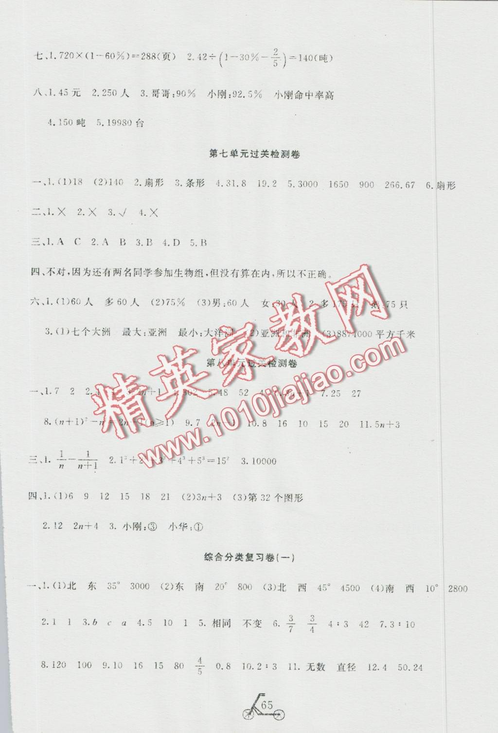 2016年小學(xué)奪冠單元檢測卷六年級數(shù)學(xué)上冊人教版 第5頁