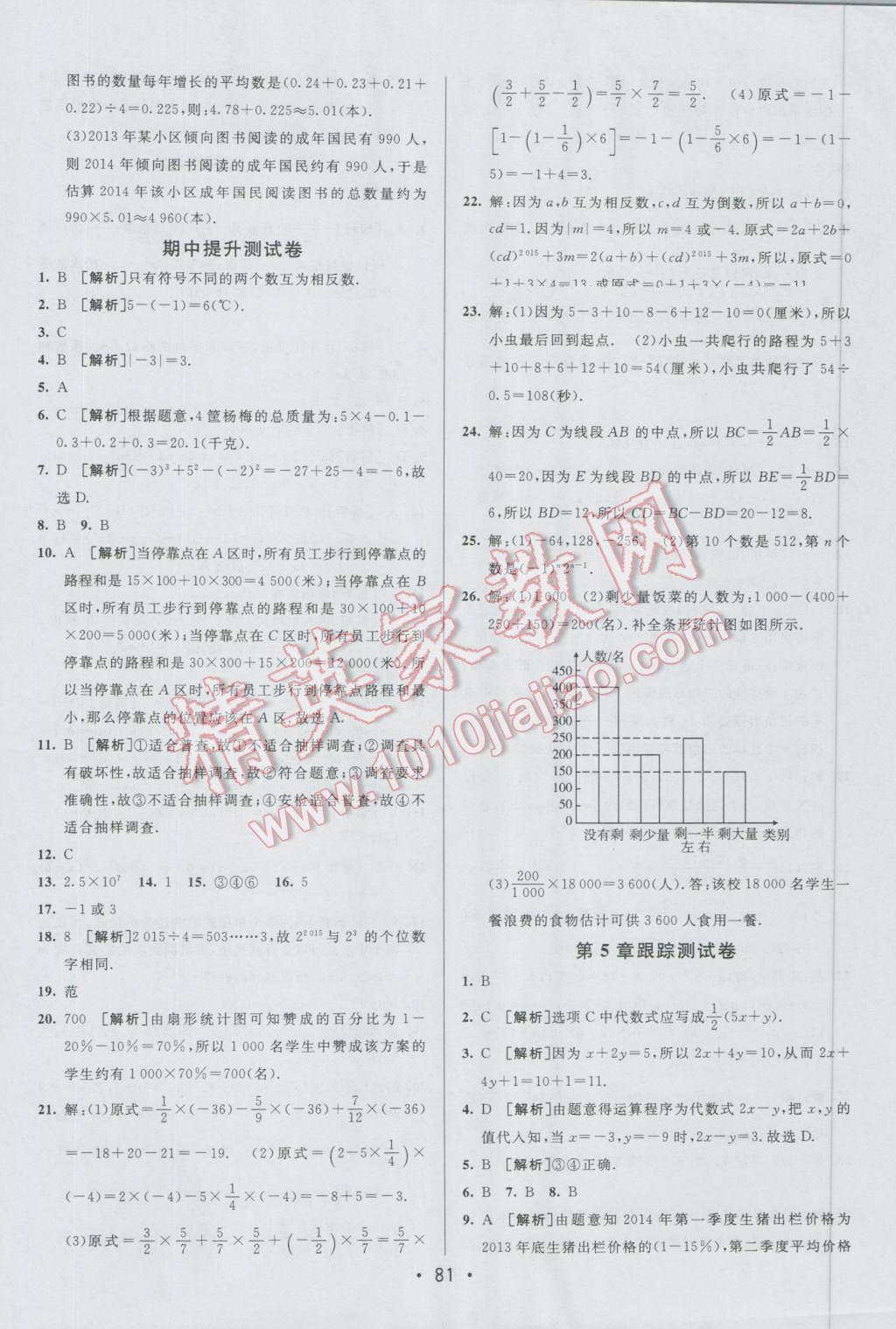 2016年期末考向標(biāo)海淀新編跟蹤突破測(cè)試卷七年級(jí)數(shù)學(xué)上冊(cè)青島版 第5頁(yè)