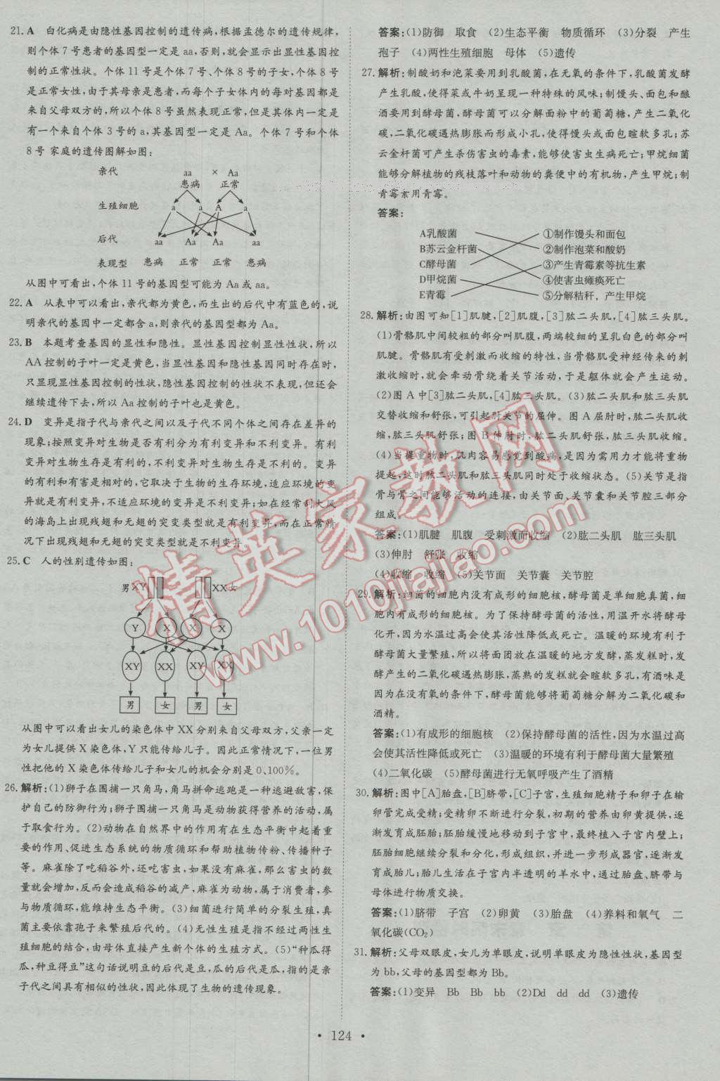 2016年初中同步學(xué)習(xí)導(dǎo)與練導(dǎo)學(xué)探究案八年級生物上冊北師大版 第24頁