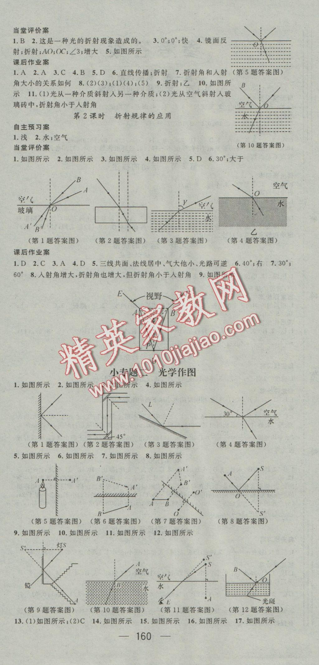 2016年名師測控八年級物理上冊人教版 參考答案第6頁