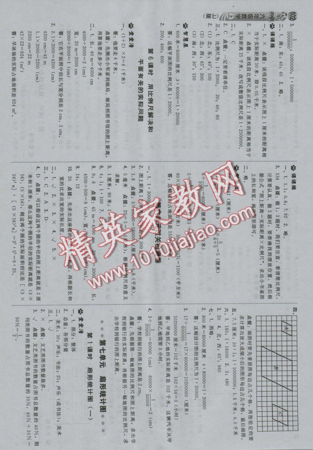 2016年綜合應(yīng)用創(chuàng)新題典中點(diǎn)六年級(jí)數(shù)學(xué)上冊(cè)冀教版 參考答案第20頁(yè)