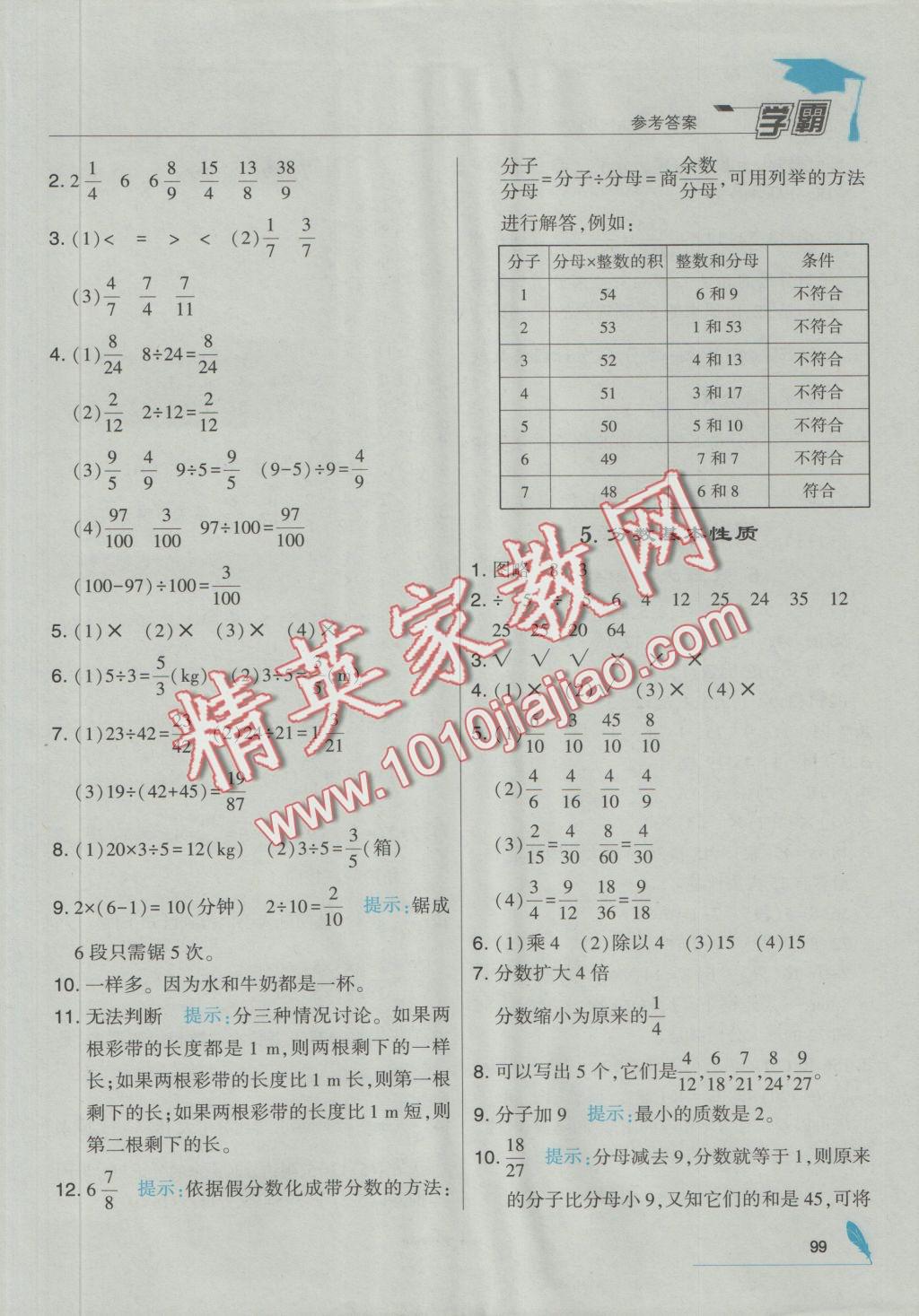 2016年經(jīng)綸學(xué)典學(xué)霸五年級(jí)數(shù)學(xué)上冊(cè)北師大版 參考答案第13頁