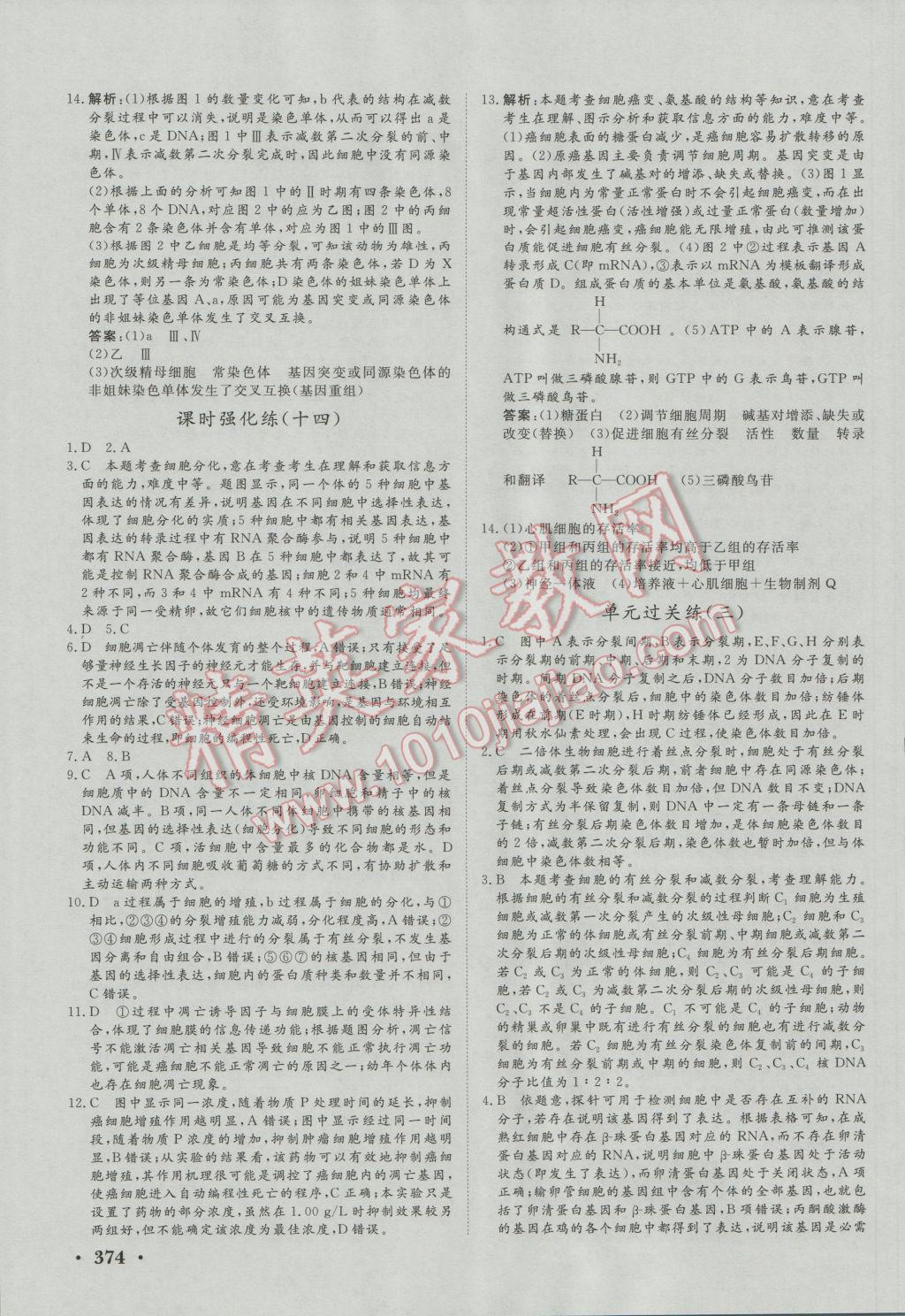 課堂新坐標高三一輪總復習生物人教版 分層練測卷第9頁