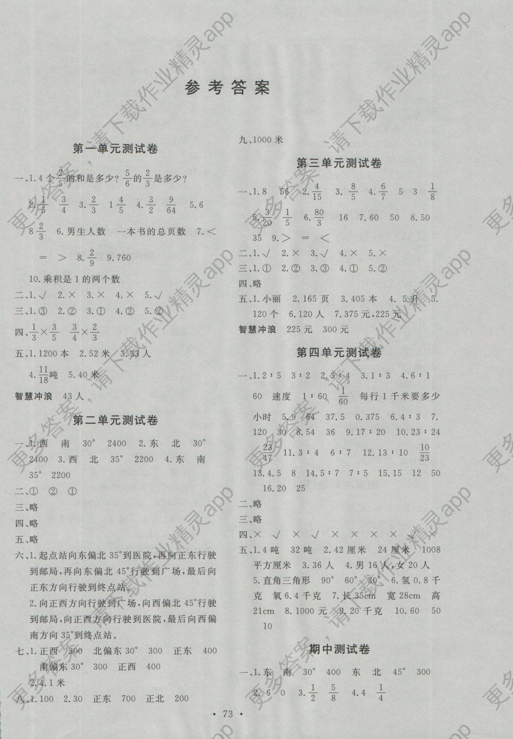 2016年轻松课堂单元期中期末专题冲刺100分小