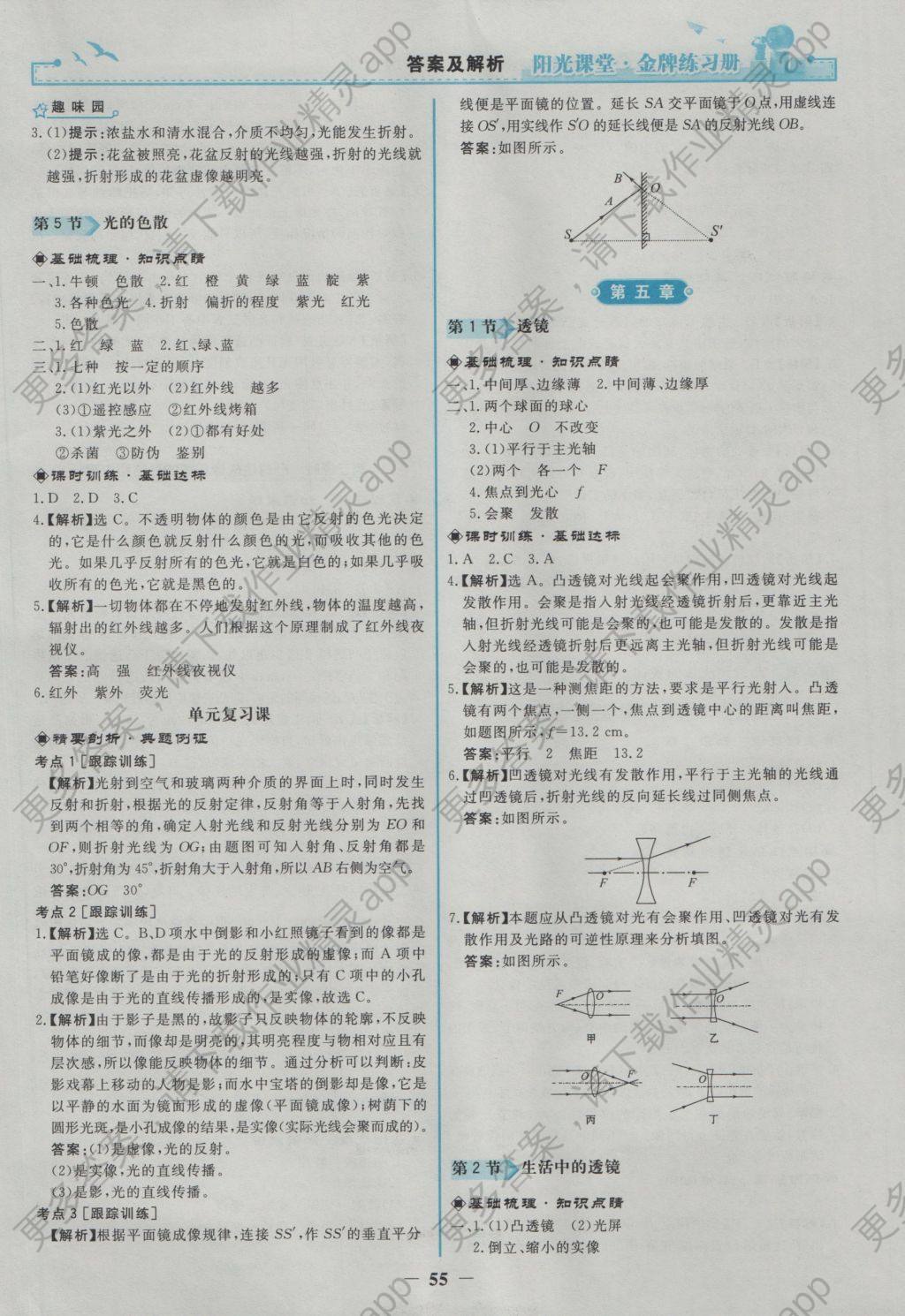 2016年阳光课堂金牌练习册八年级物理上册人教版