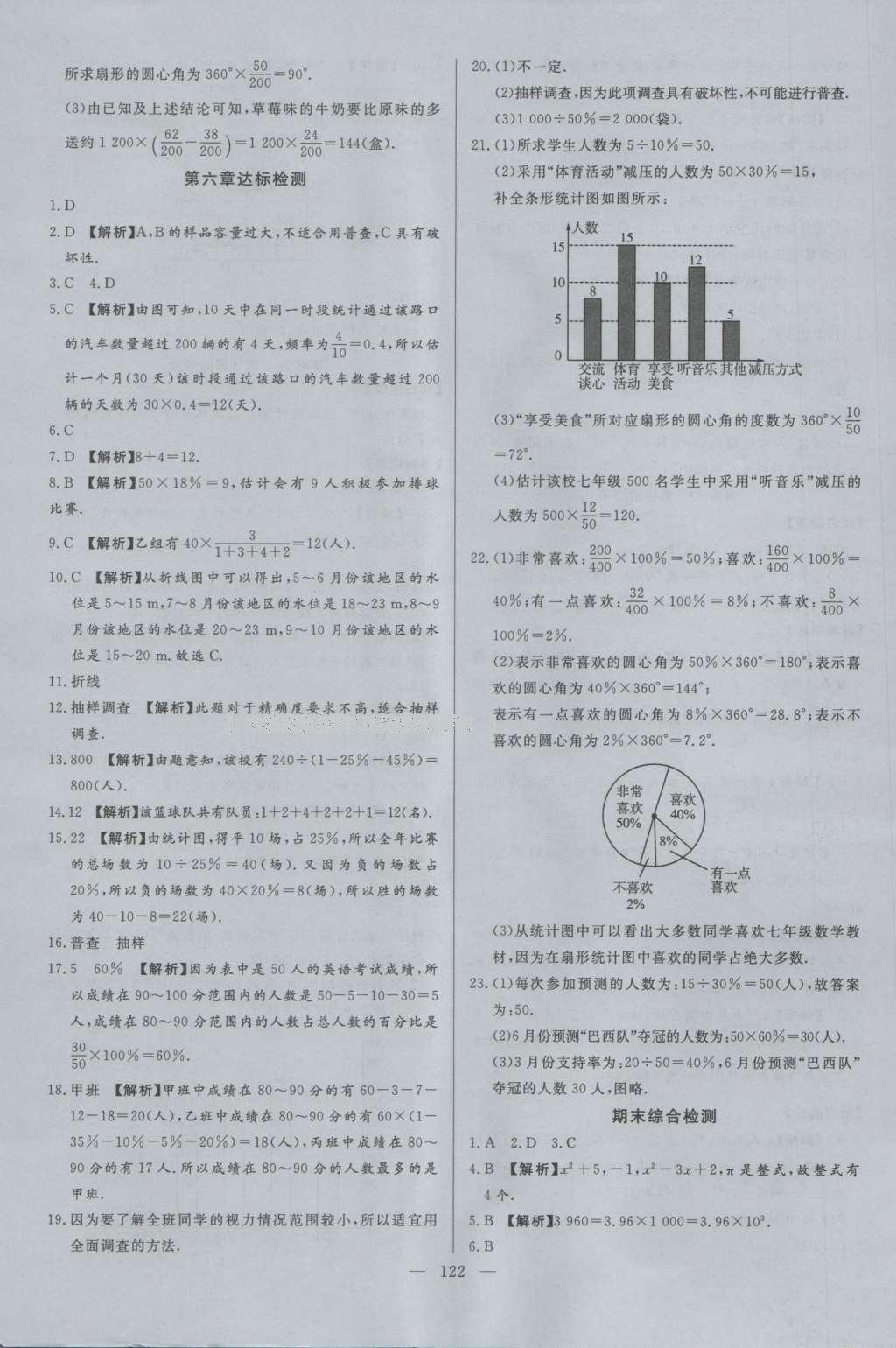 2016年學考A加同步課時練七年級數(shù)學上冊北師大版 參考答案第21頁