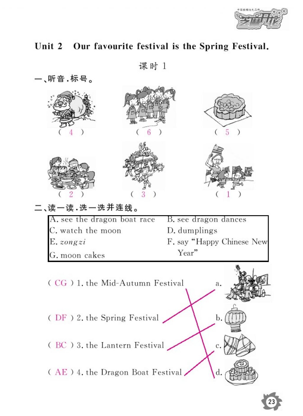 2016年英語作業(yè)本六年級上冊外研版江西教育出版社 參考答案第26頁