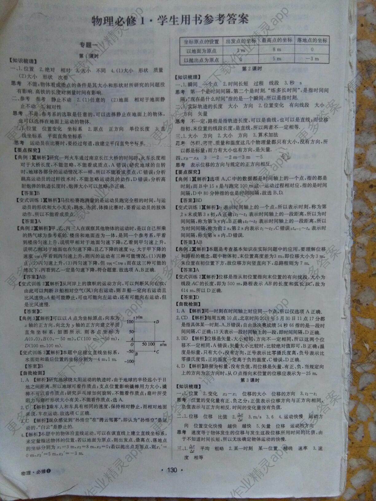 系统集成高中新课程同步导学练测物理必修1答